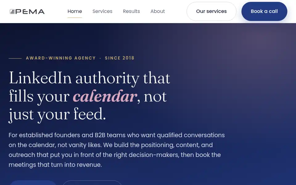 Screenshot of pema.io