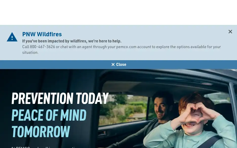 Screenshot of pemco.com