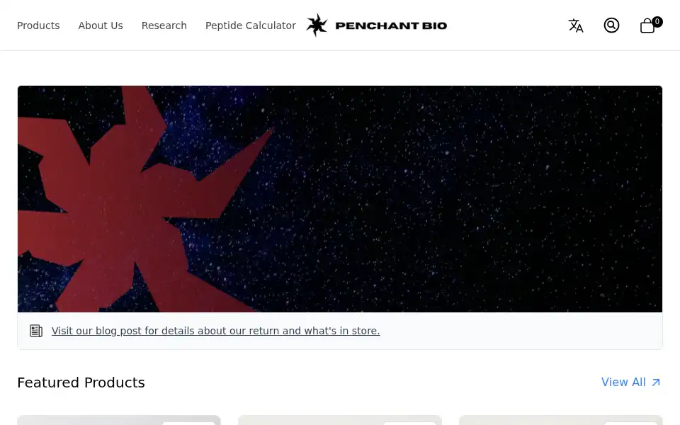 Screenshot of penchant.bio