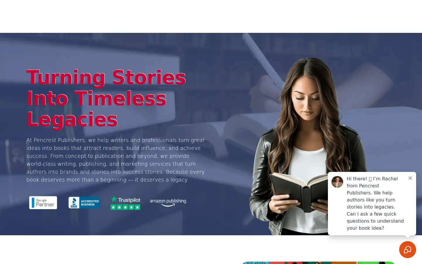 Screenshot of pencrestpublishers.com