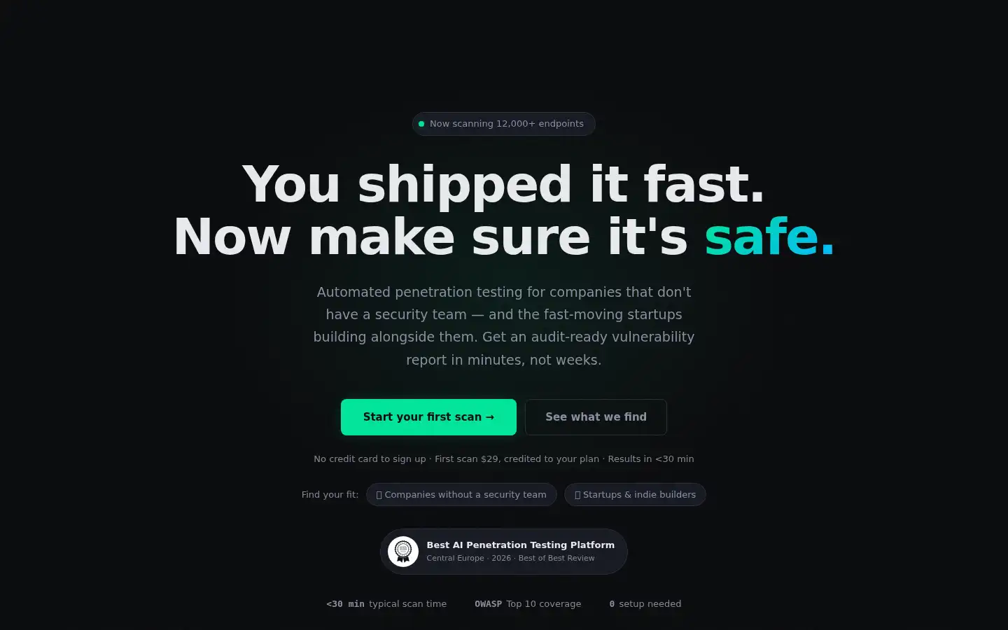 Screenshot of penetrify.cloud