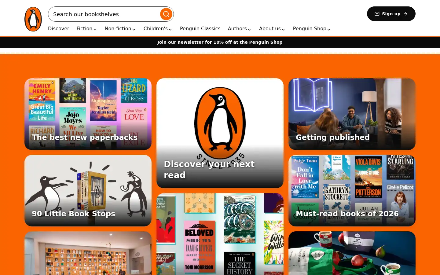 Screenshot of penguin.co.uk