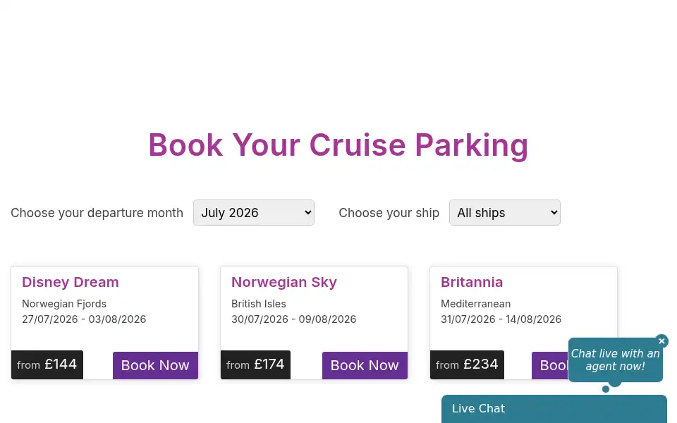Screenshot of penguincruiseparking.net