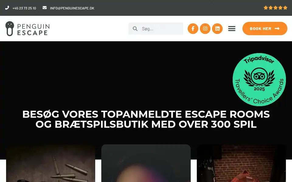 Screenshot of penguinescape.dk