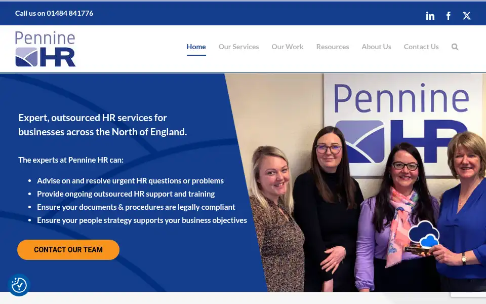 Screenshot of penninehr.co.uk
