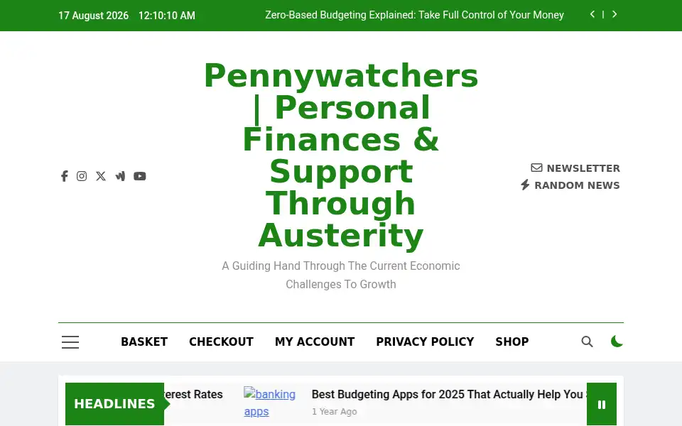 Screenshot of pennywatchers.net