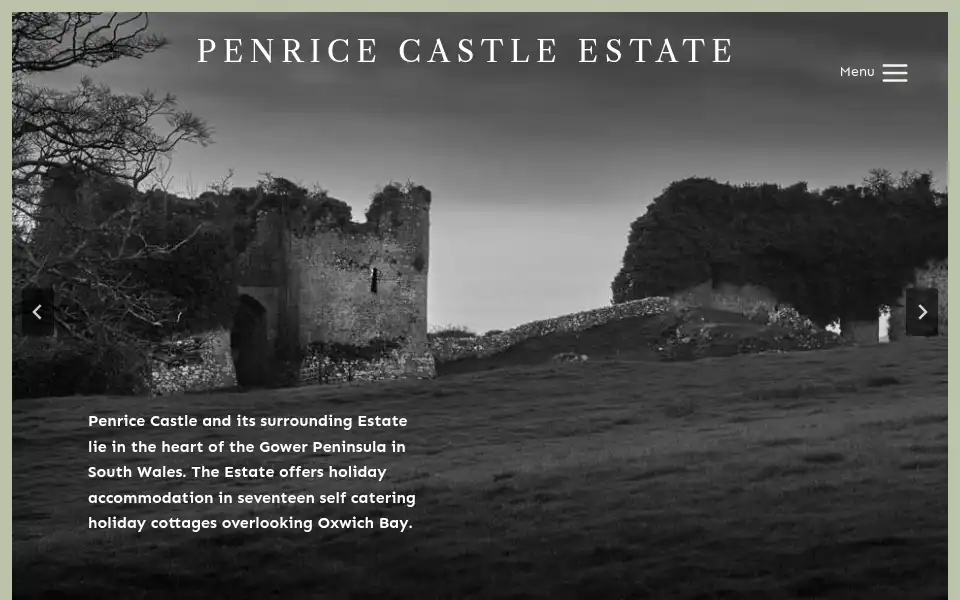 Screenshot of penricecastle.co.uk
