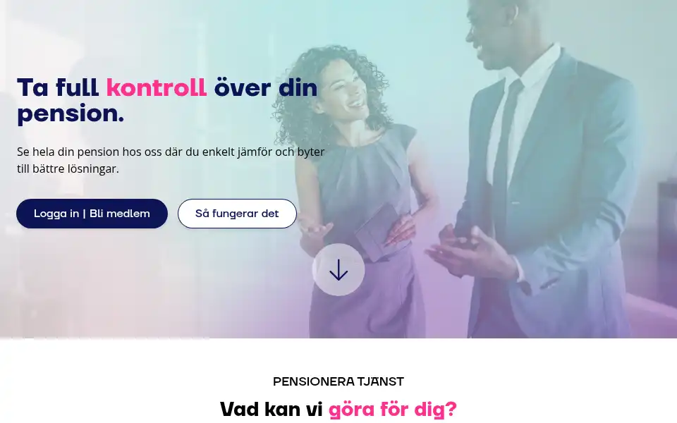 Screenshot of pensionera.se