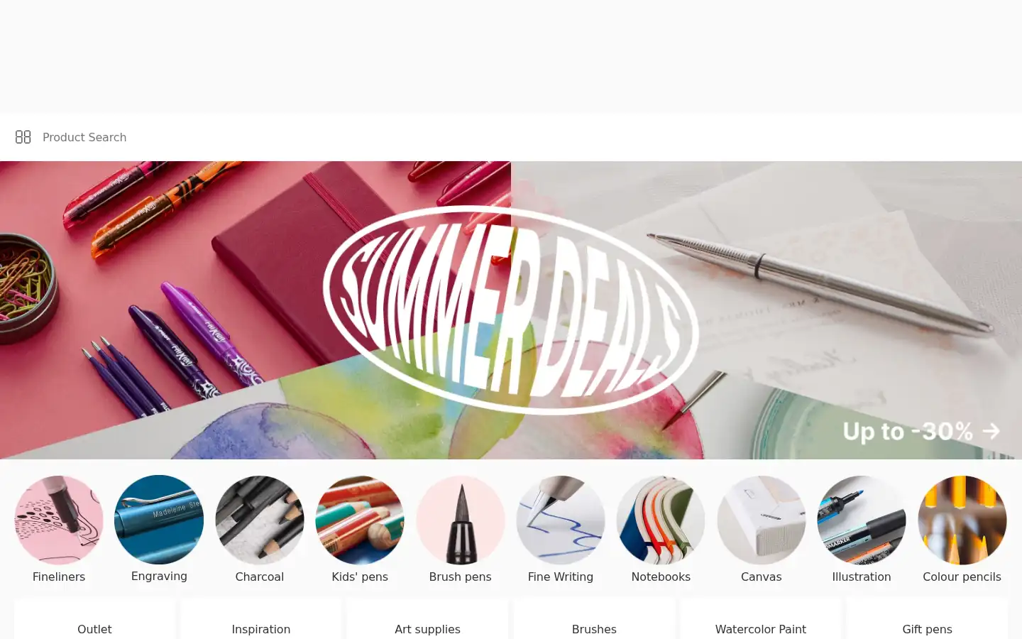 Screenshot of penstore.com