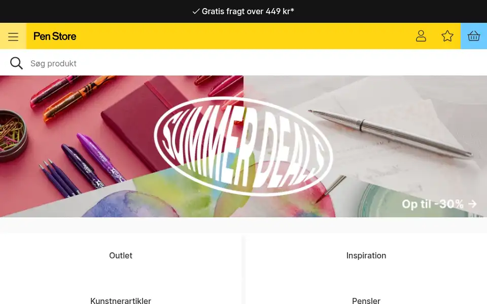 Screenshot of penstore.dk