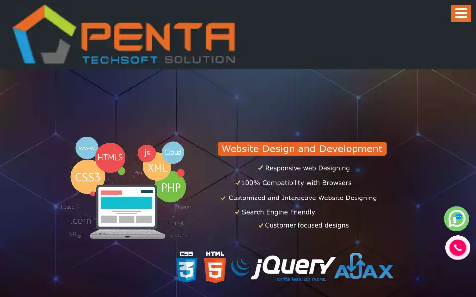 Screenshot of pentatechsoft.com