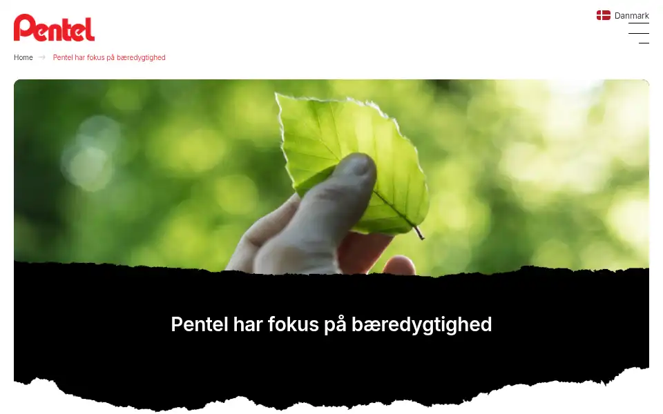 Screenshot of pentel.dk