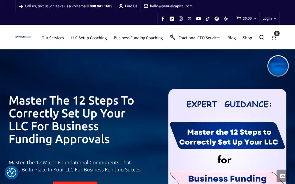 Screenshot of penuelcapital.com