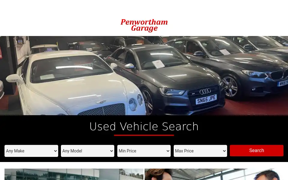 Screenshot of penworthamgarage.co.uk