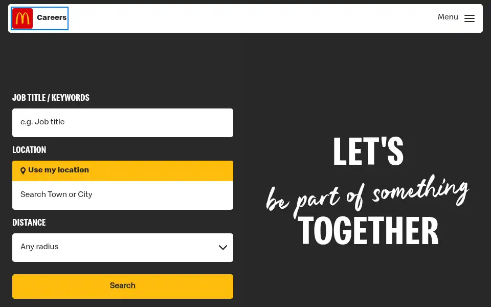 Screenshot of people.mcdonalds.co.uk