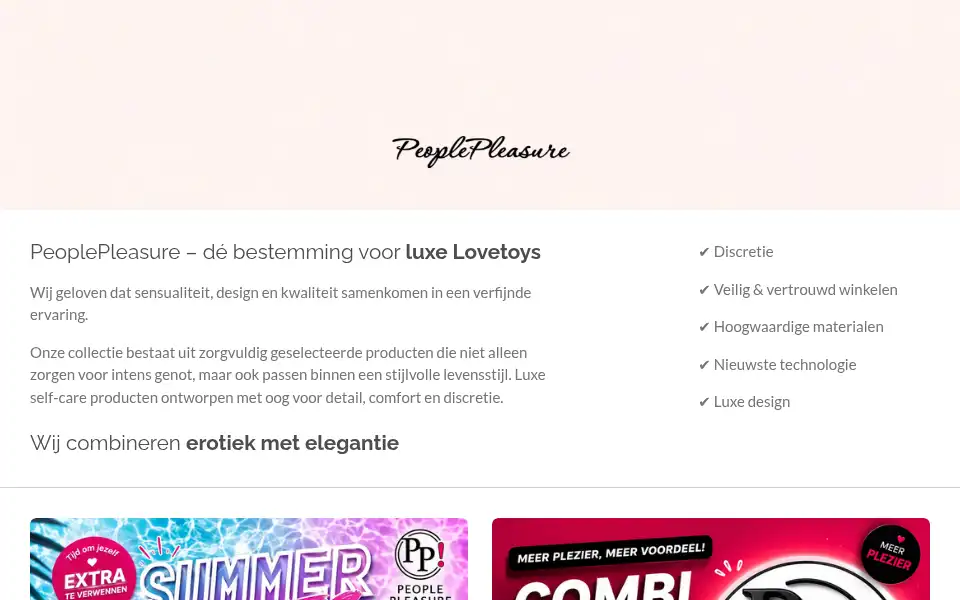 Screenshot of peoplepleasure.nl