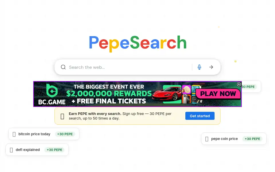 Screenshot of pepe-search.com
