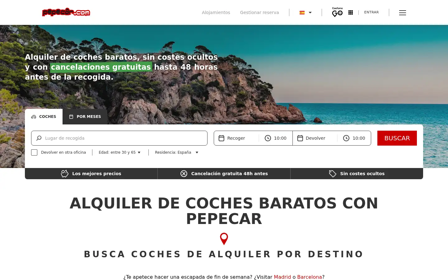 Screenshot of pepecar.com