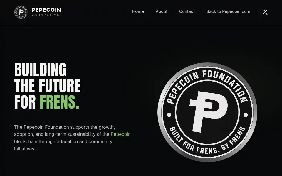 Screenshot of pepecoin.org