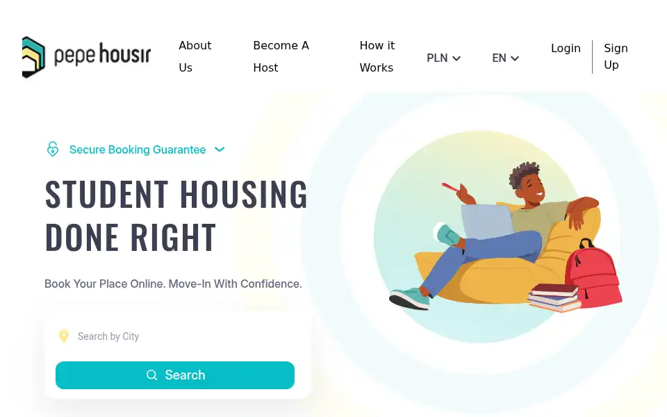 Screenshot of pepehousing.com