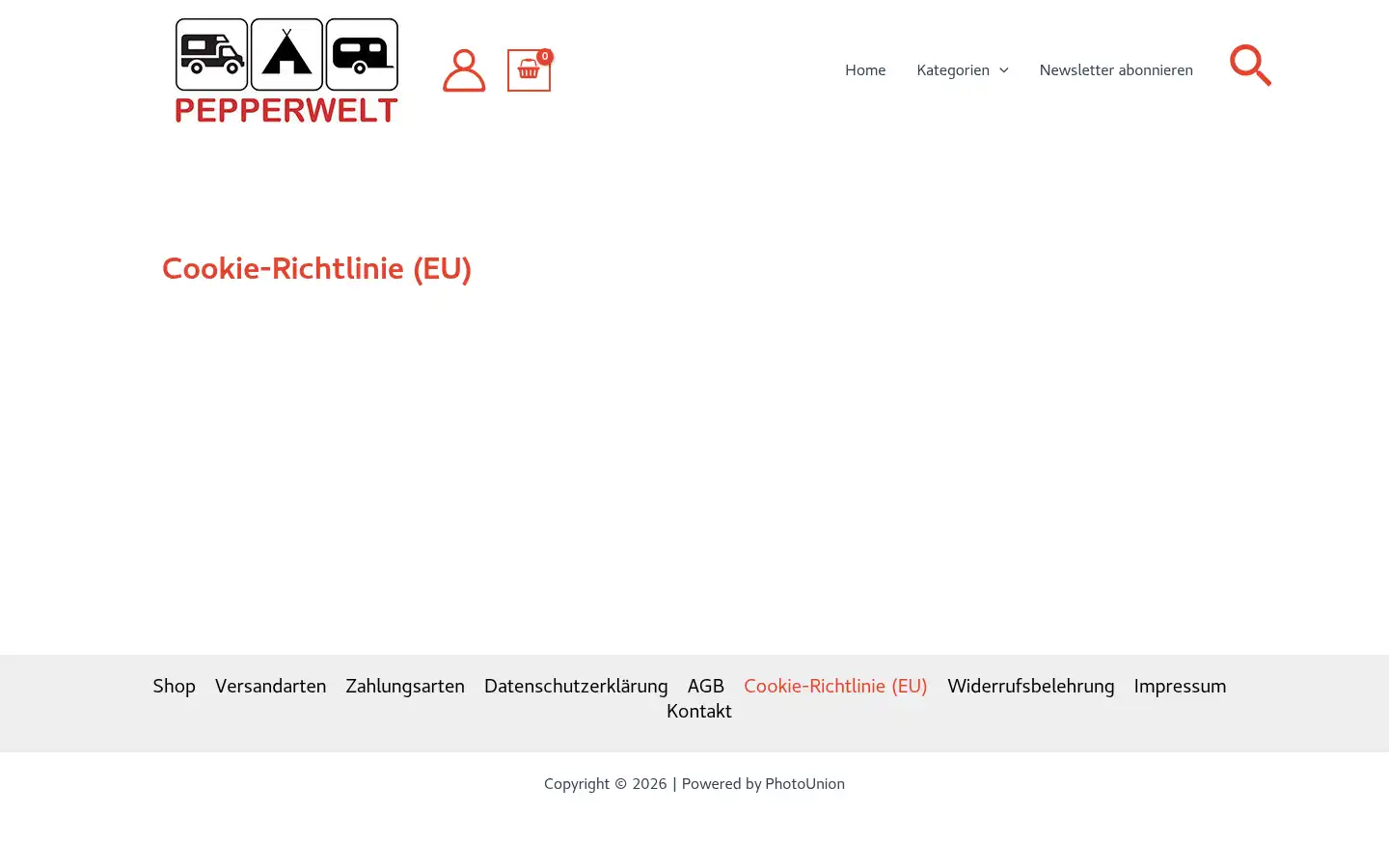 Screenshot of pepperwelt.de