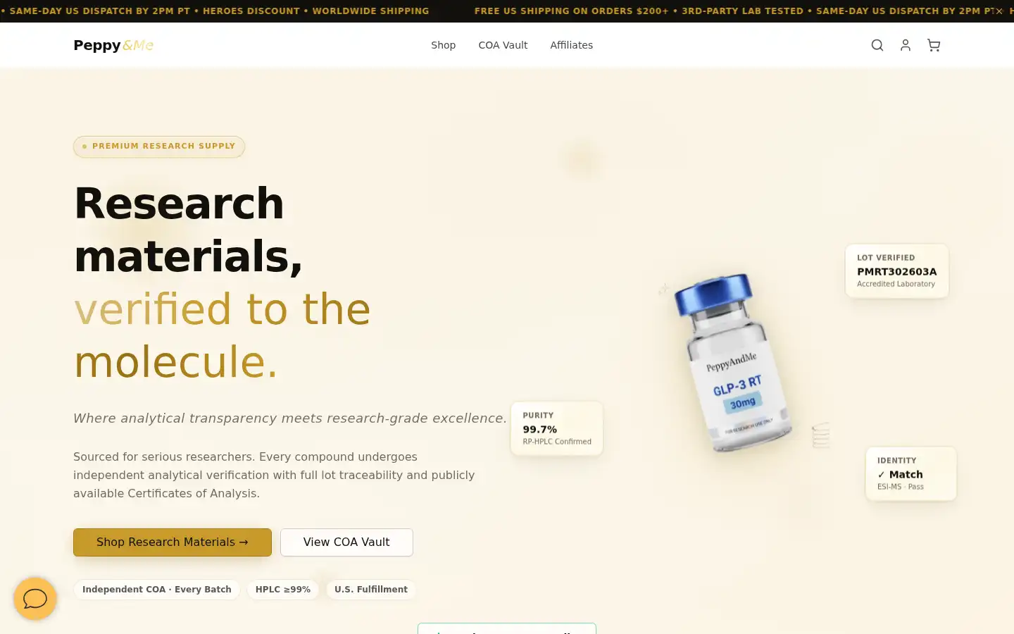 Screenshot of peppyandme.com