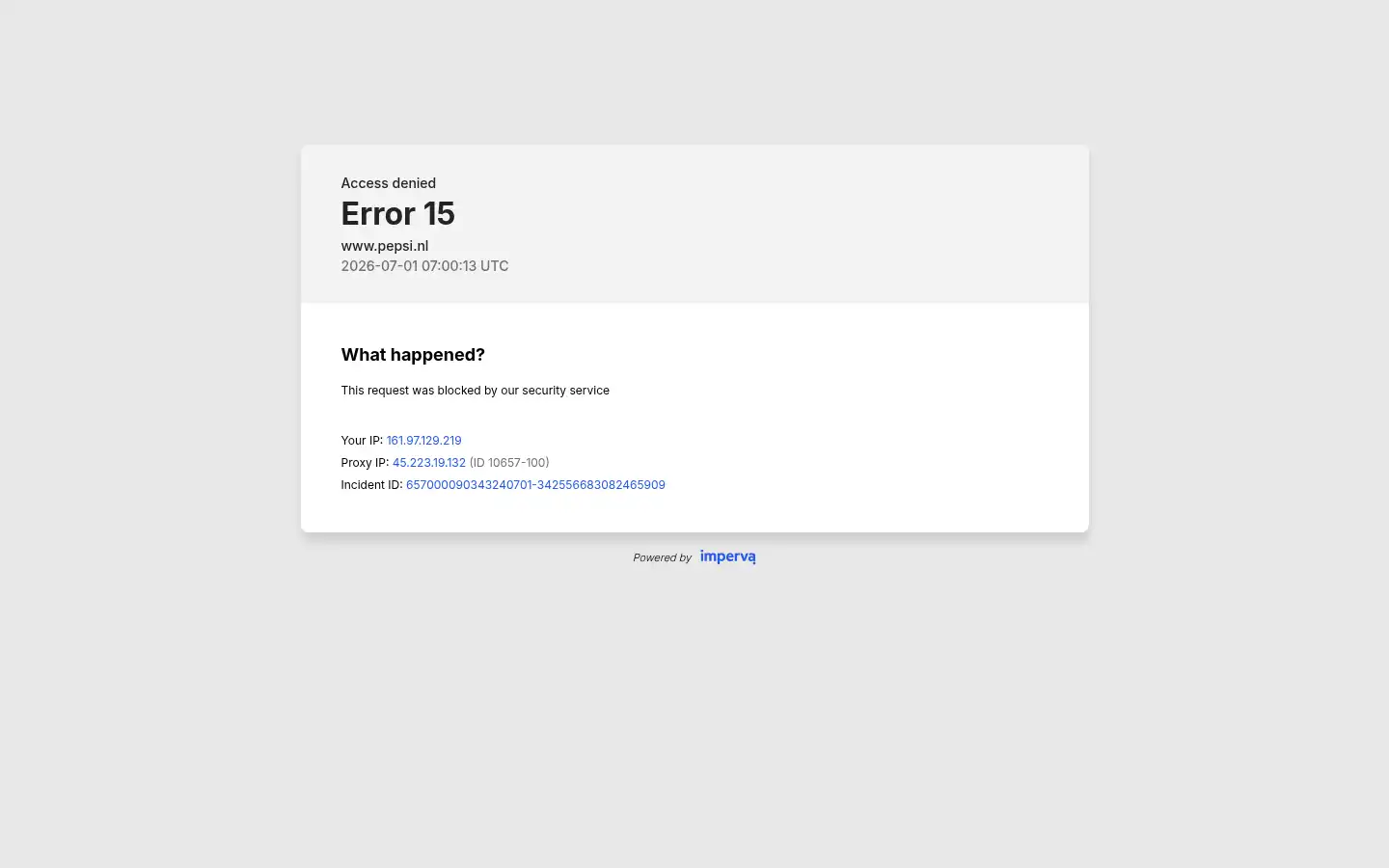 Screenshot of pepsi.nl