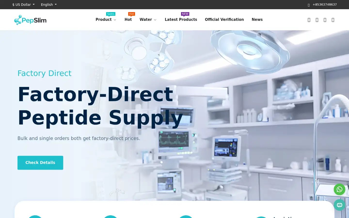 Screenshot of pepslim.com