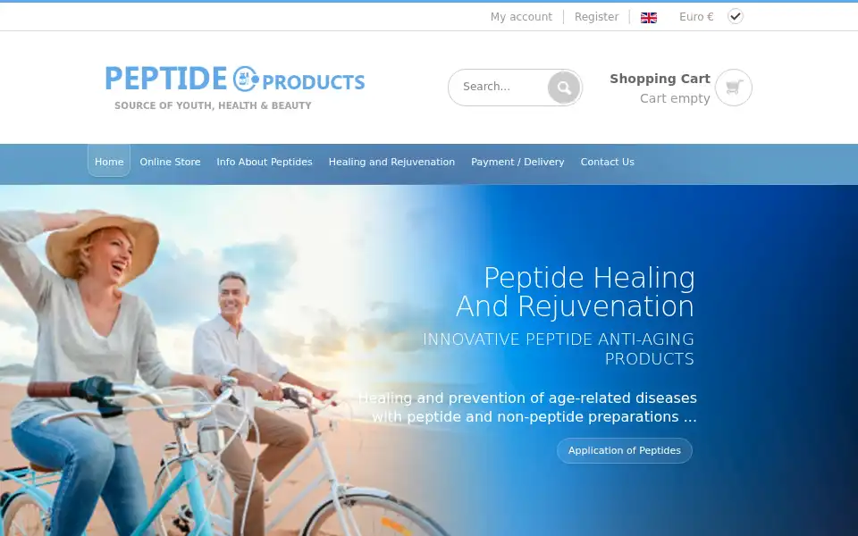 Screenshot of peptide-products.com