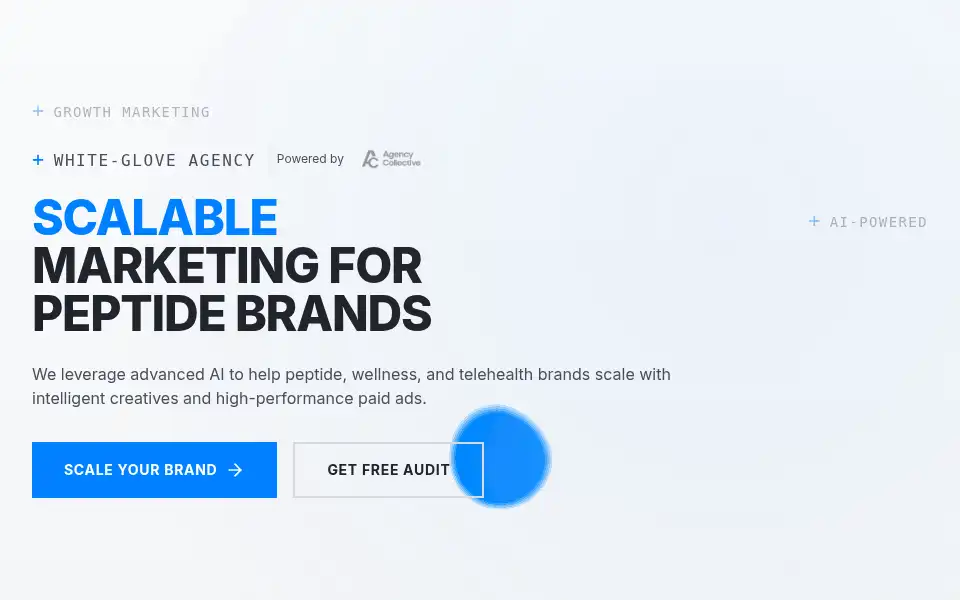 Screenshot of peptideads.com
