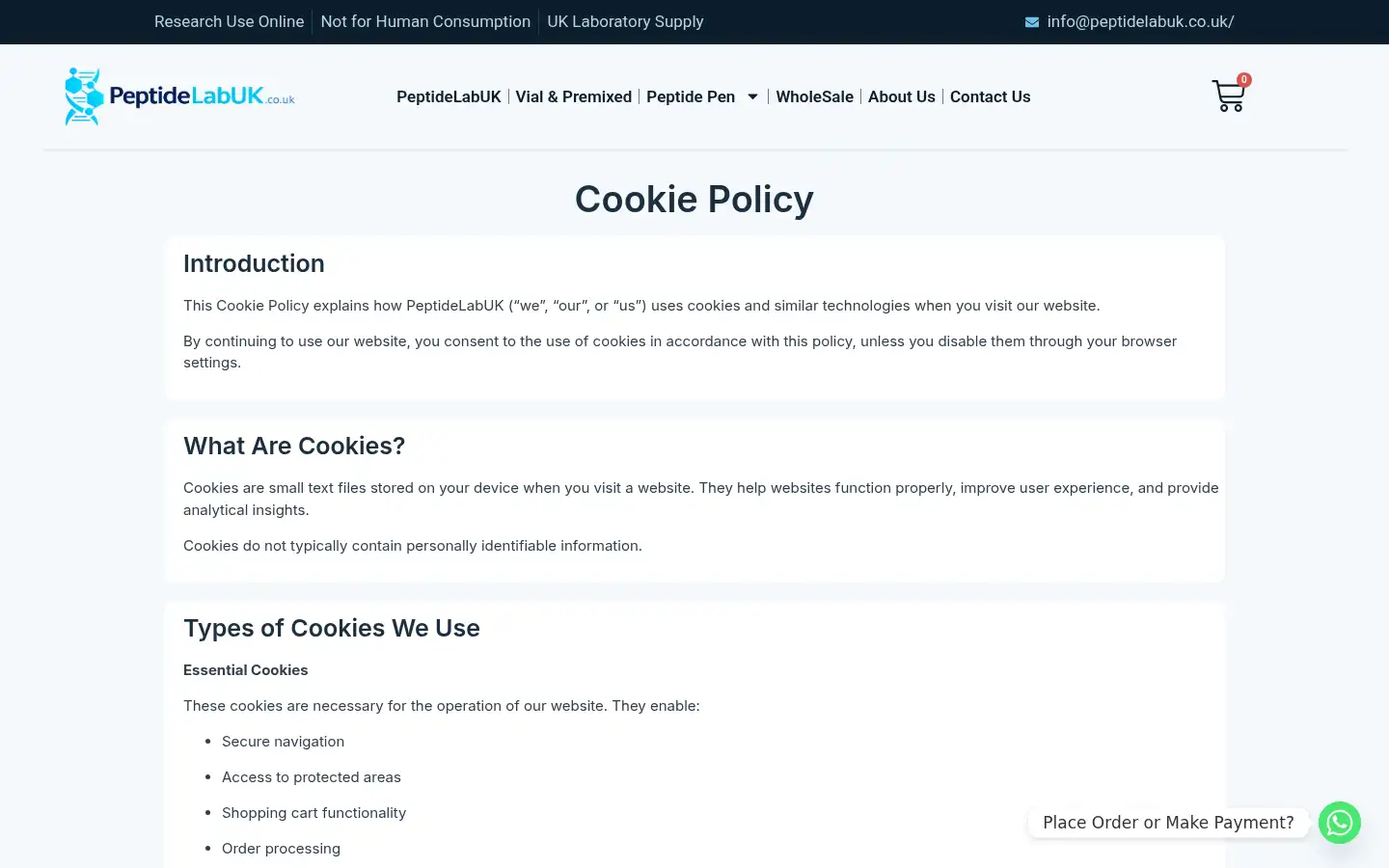 Screenshot of peptidelabuk.co.uk
