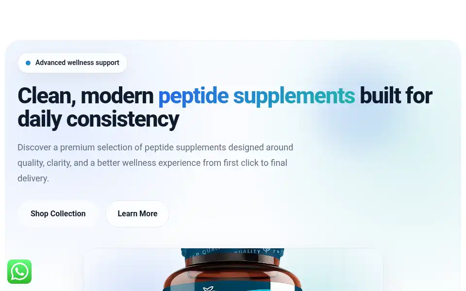 Screenshot of peptidessupplements.net