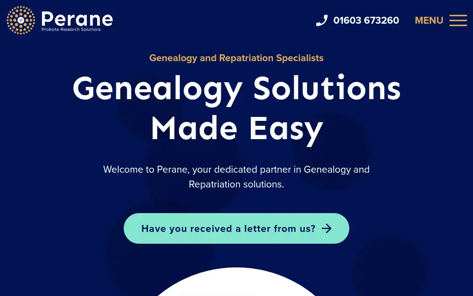 Screenshot of perane.co.uk