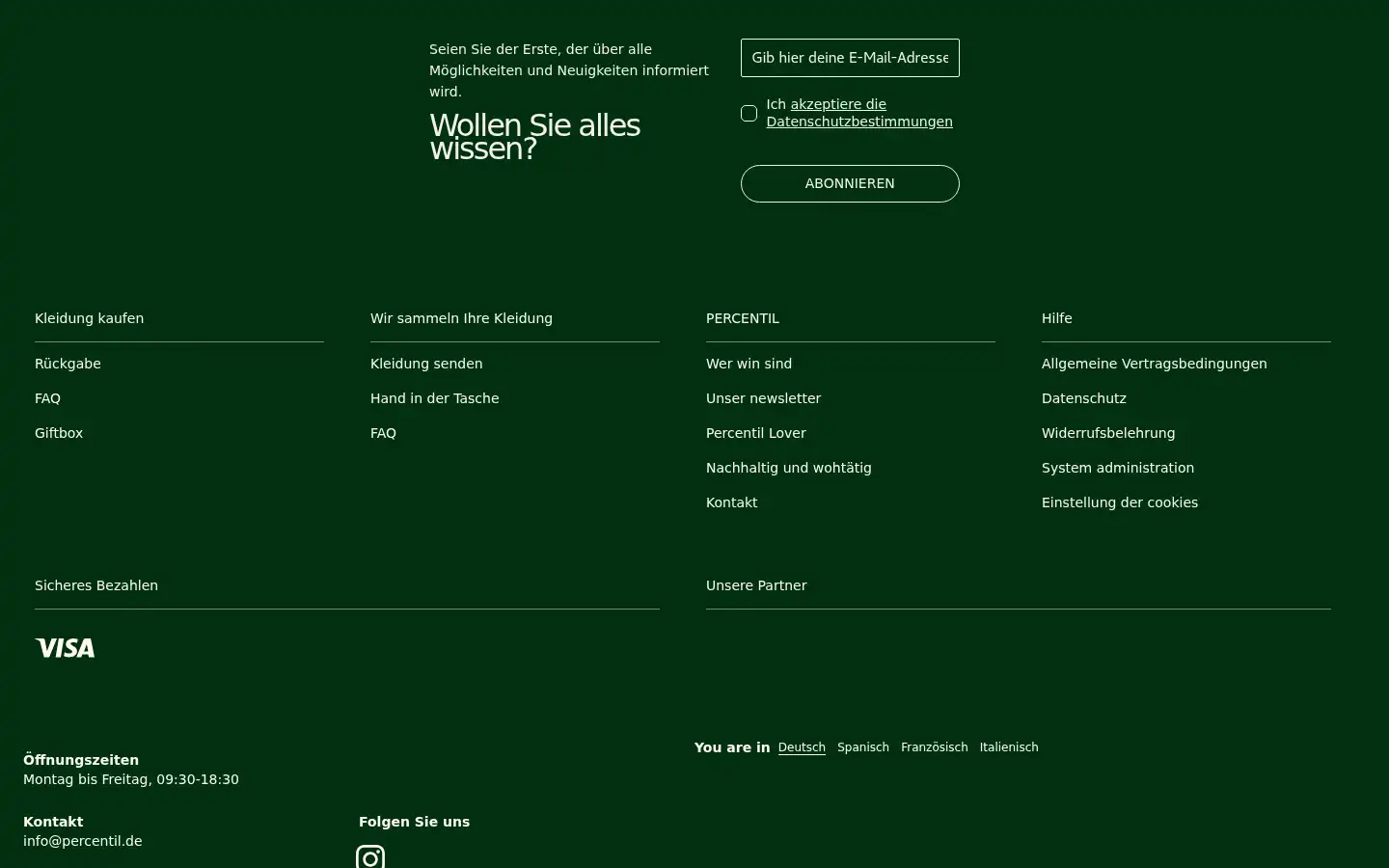 Screenshot of percentil.de