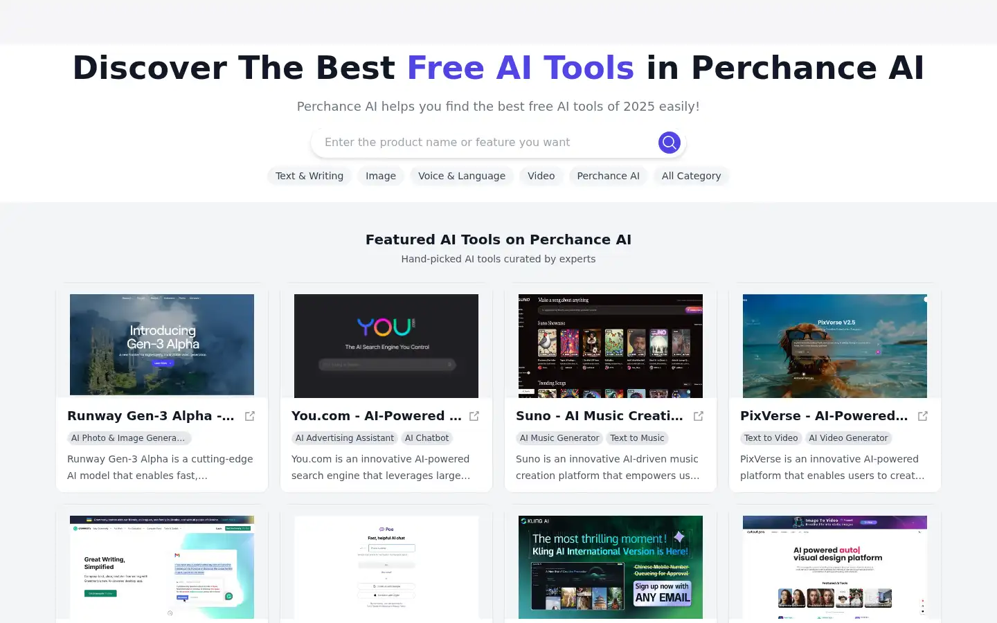Screenshot of perchance-ai.net