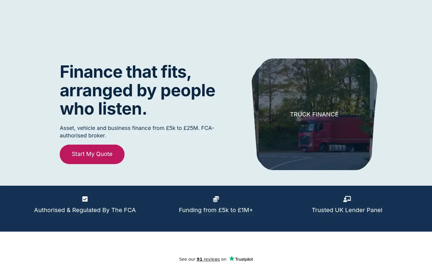 Screenshot of percyfinance.co.uk
