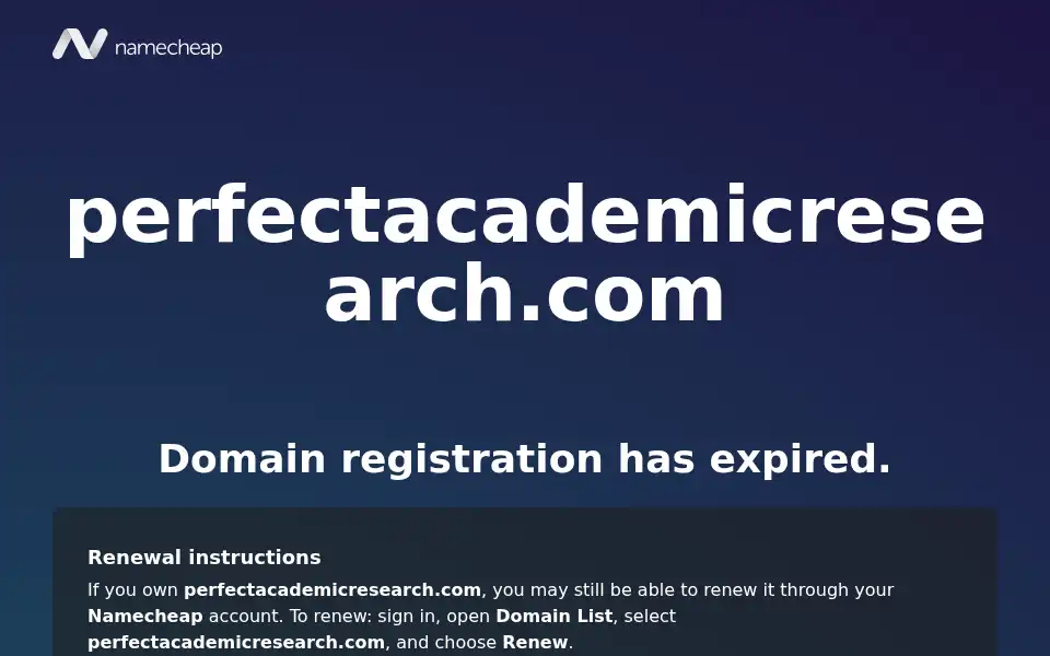 Screenshot of perfectacademicresearch.com