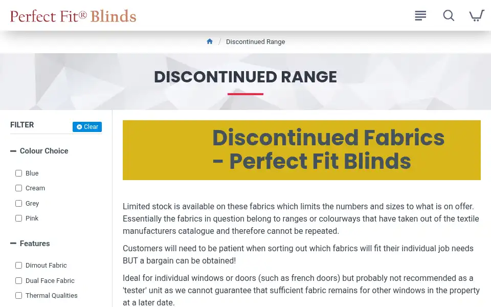 Screenshot of perfectfitblindsuk.com