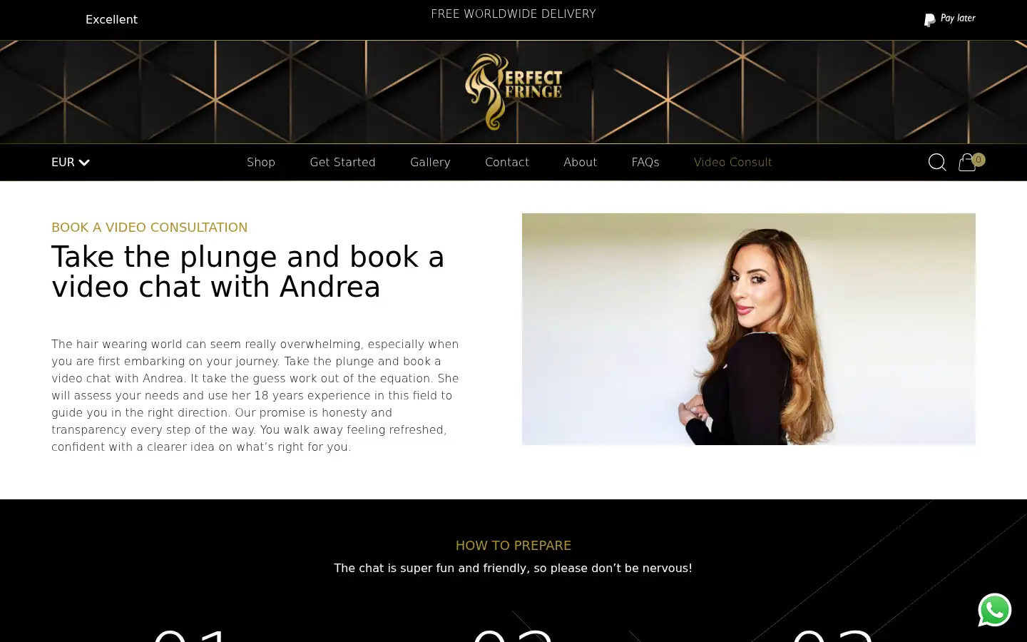 Screenshot of perfectfringe.co.uk