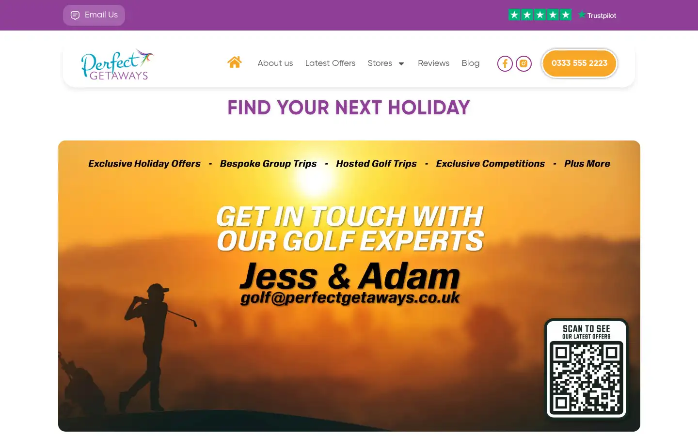 Screenshot of perfectgetaways.co.uk