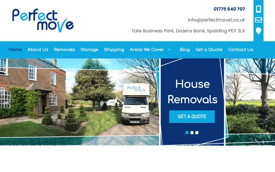 Screenshot of perfectmove1.co.uk