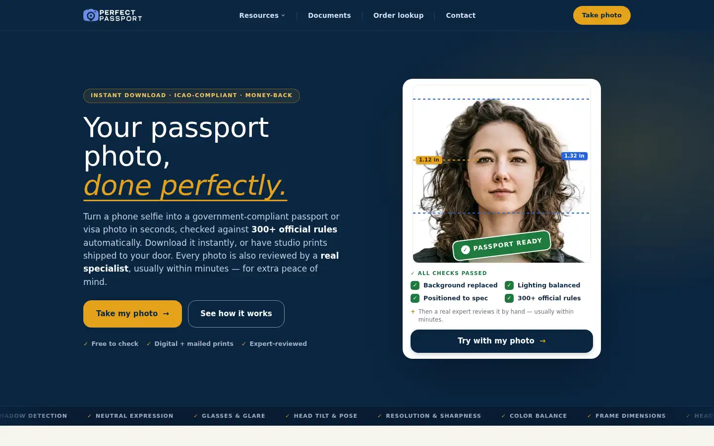 Screenshot of perfectpassport.com