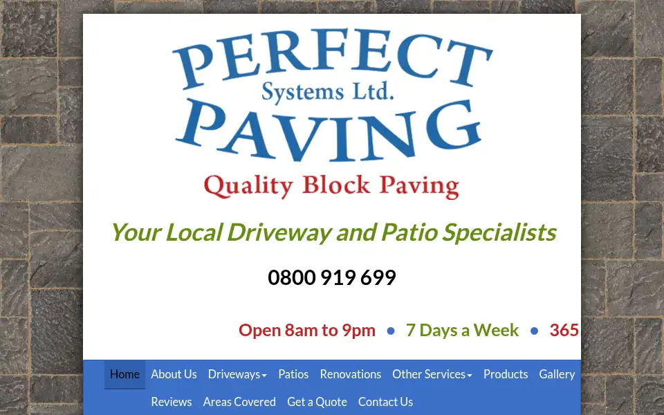 Screenshot of perfectpaving.biz