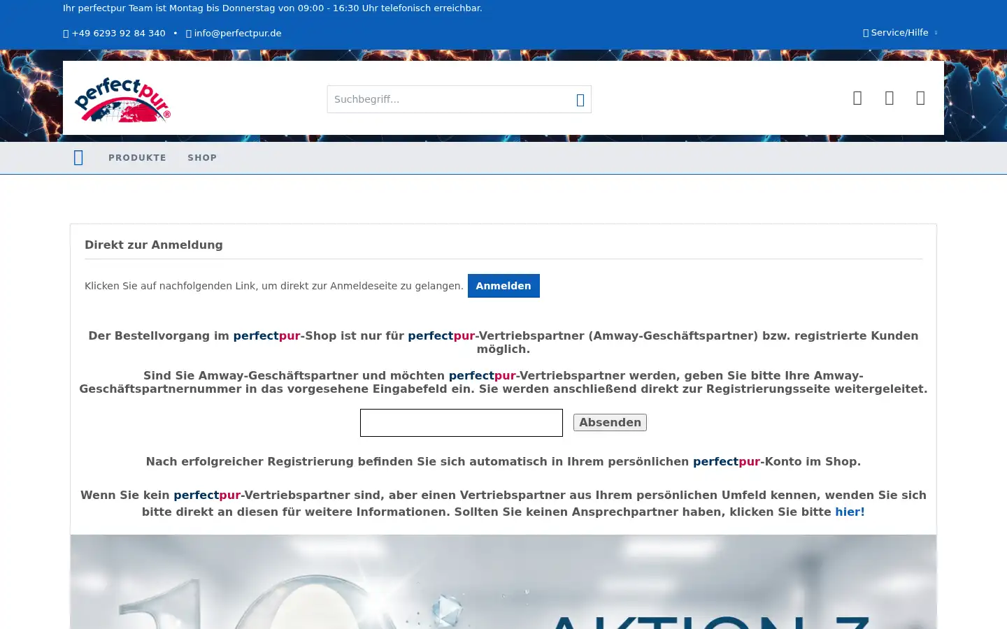 Screenshot of perfectpur.de