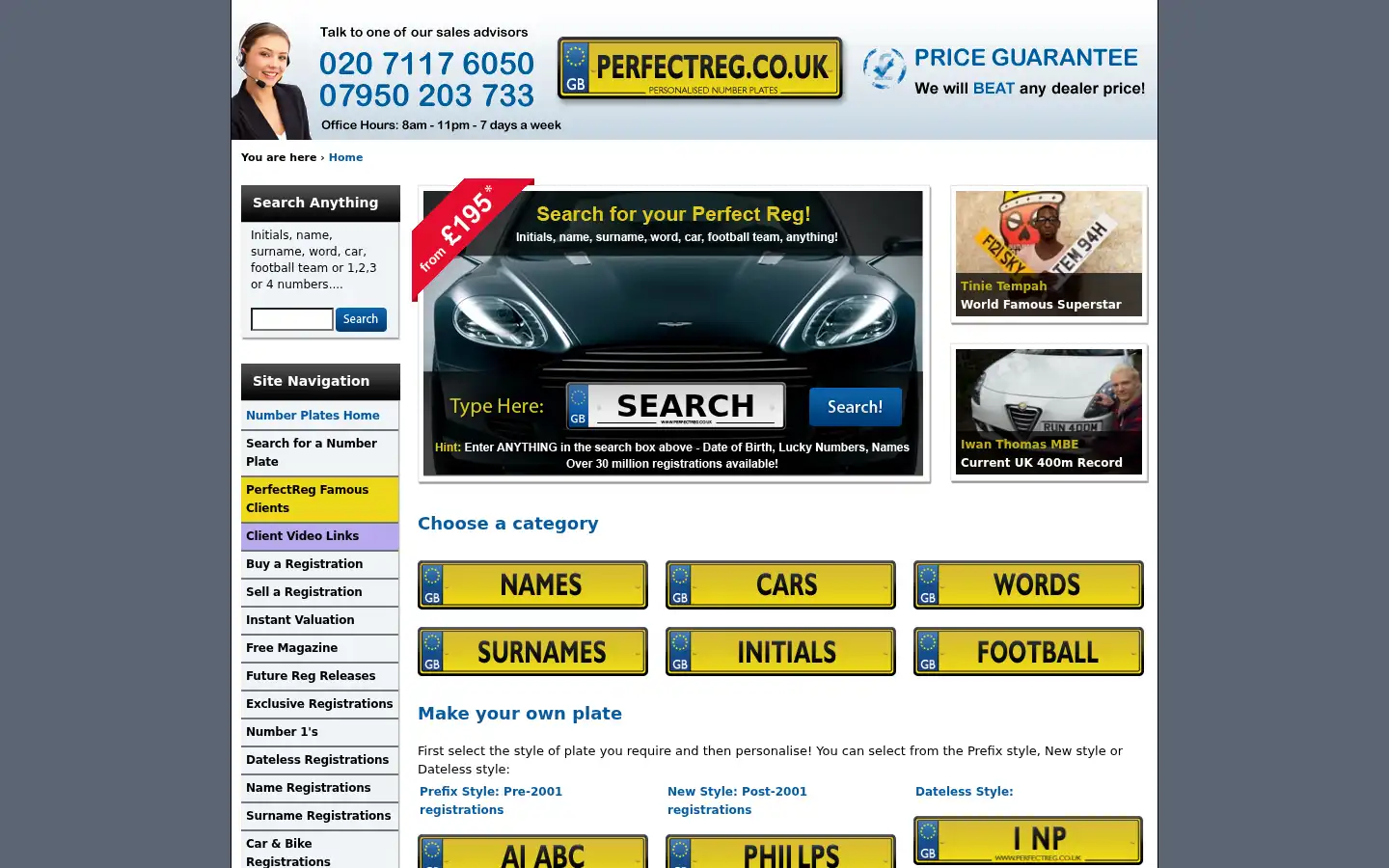 Screenshot of perfectreg.co.uk