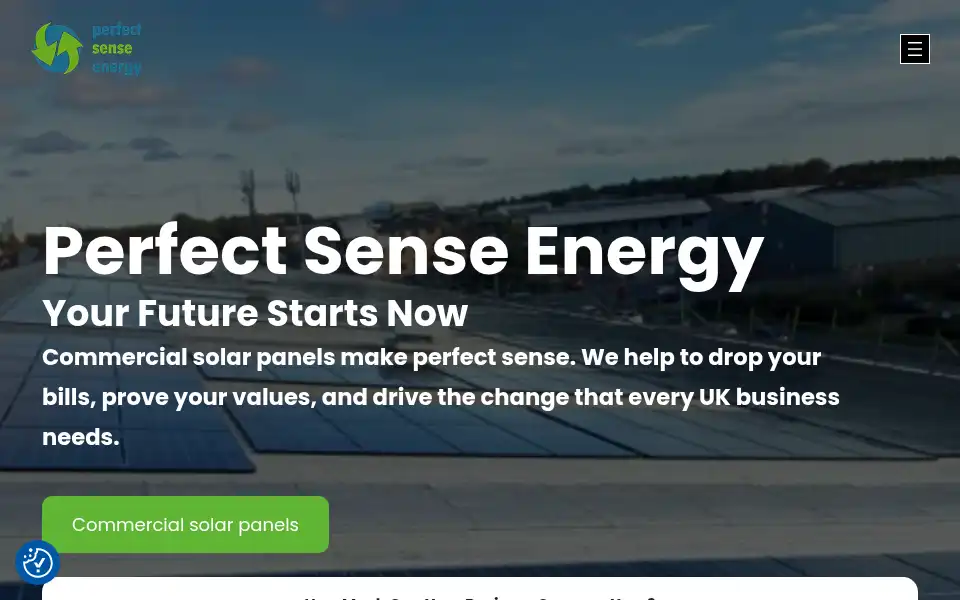 Screenshot of perfectsenseenergy.com