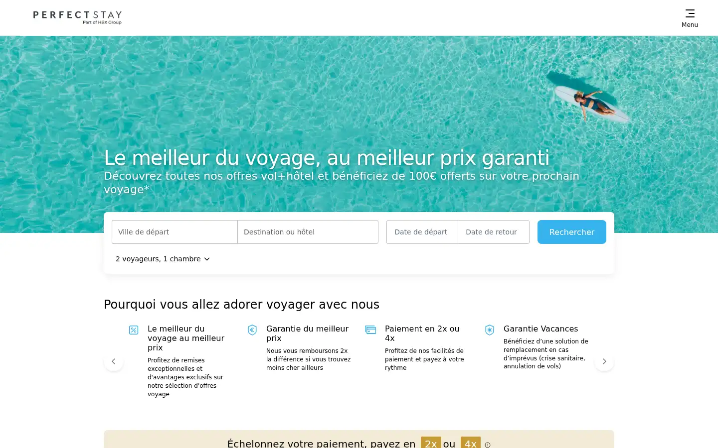 Screenshot of perfectstay.com