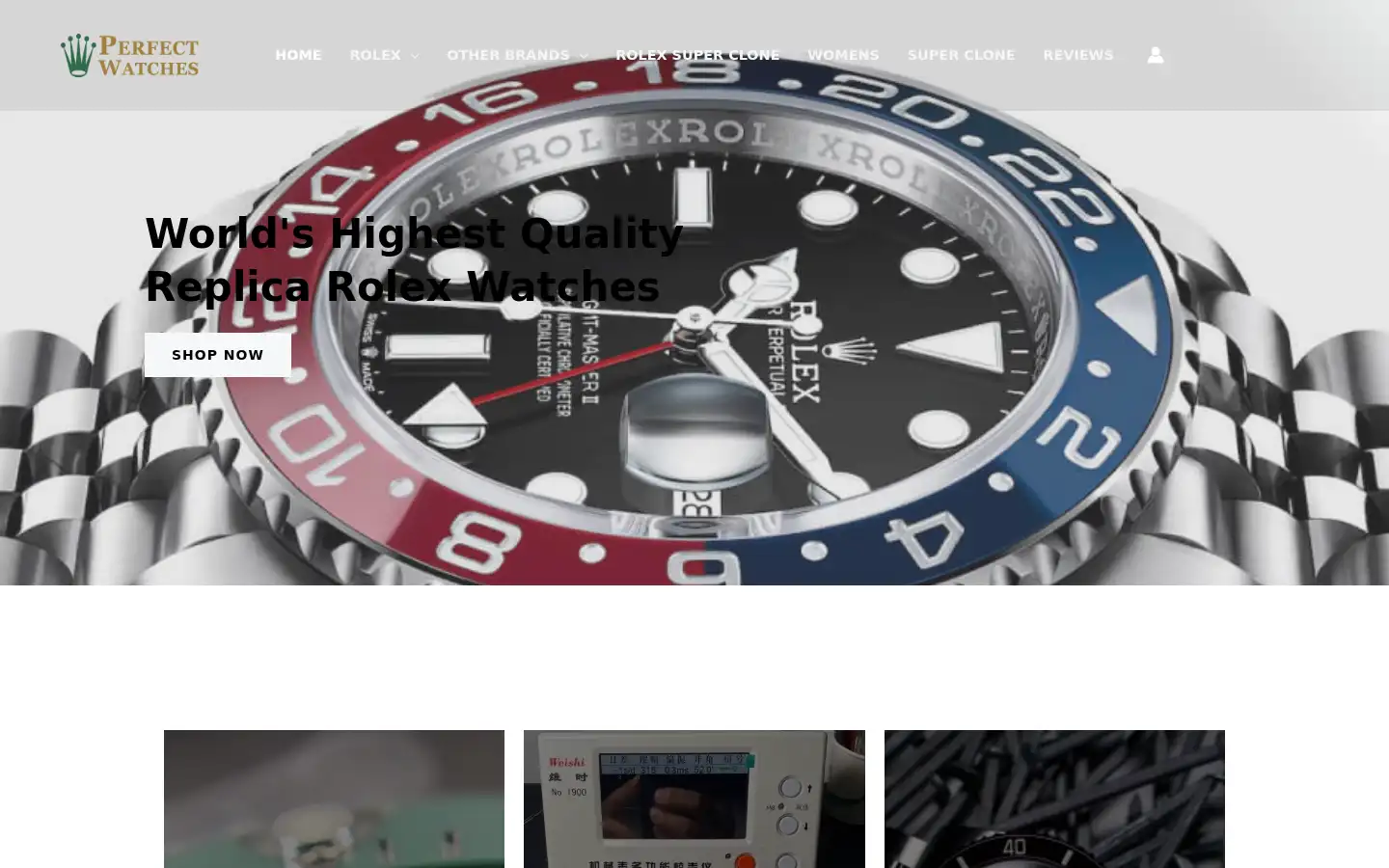 Screenshot of perfectwatches.io