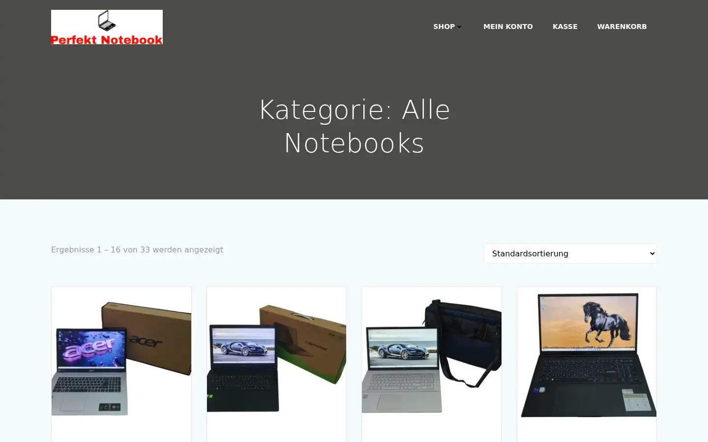 Screenshot of perfektnotebook.de
