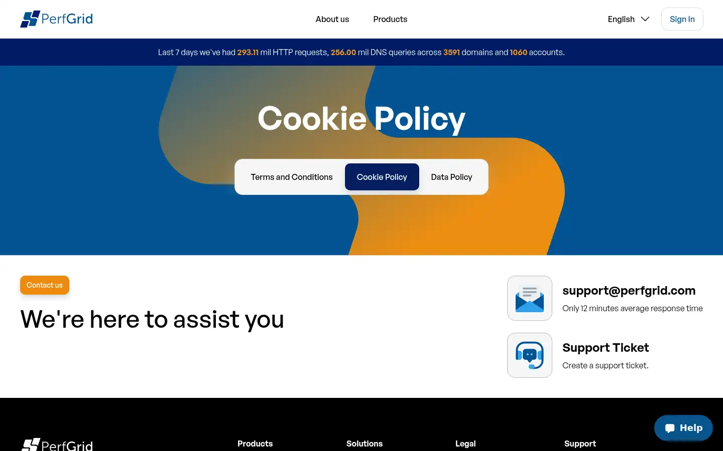 Screenshot of perfgrid.com